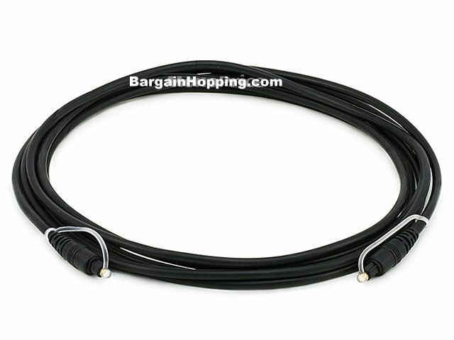 12' Toslink to Mini M/M 5.0mm OD Molded Cable